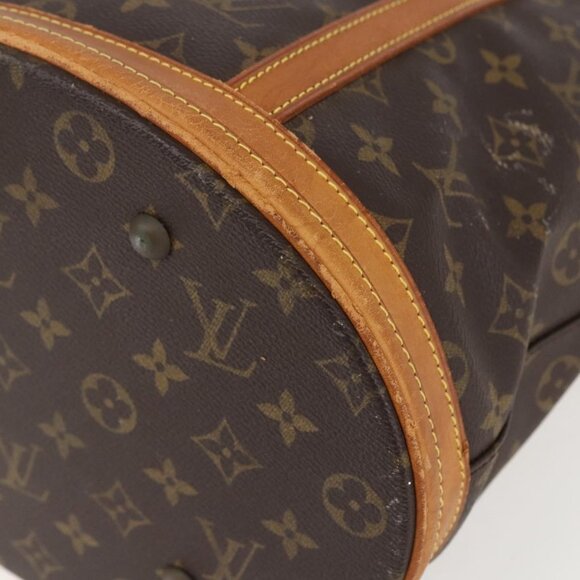 Authentic LOUIS VUITTON Monogram Bucket GM Shoulder Bag M42236 LV - Picture 6 of 16